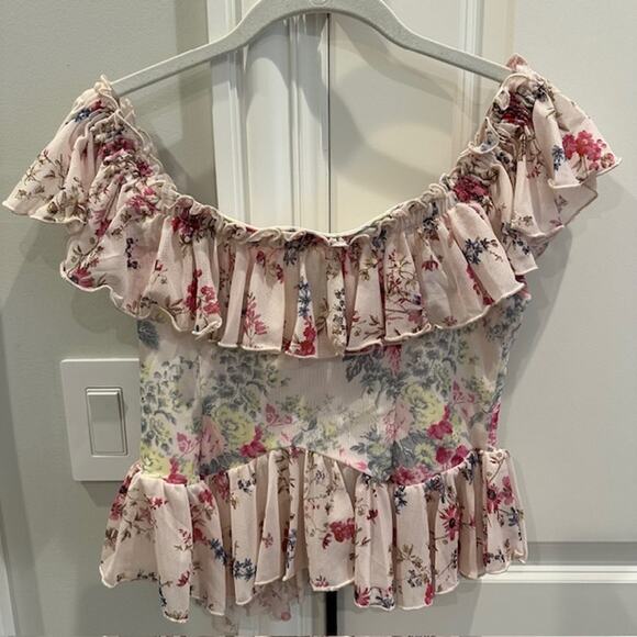 Anthropologie NWT Off The Shoulder Mesh Top Size: Medium - Picture 8 of 11